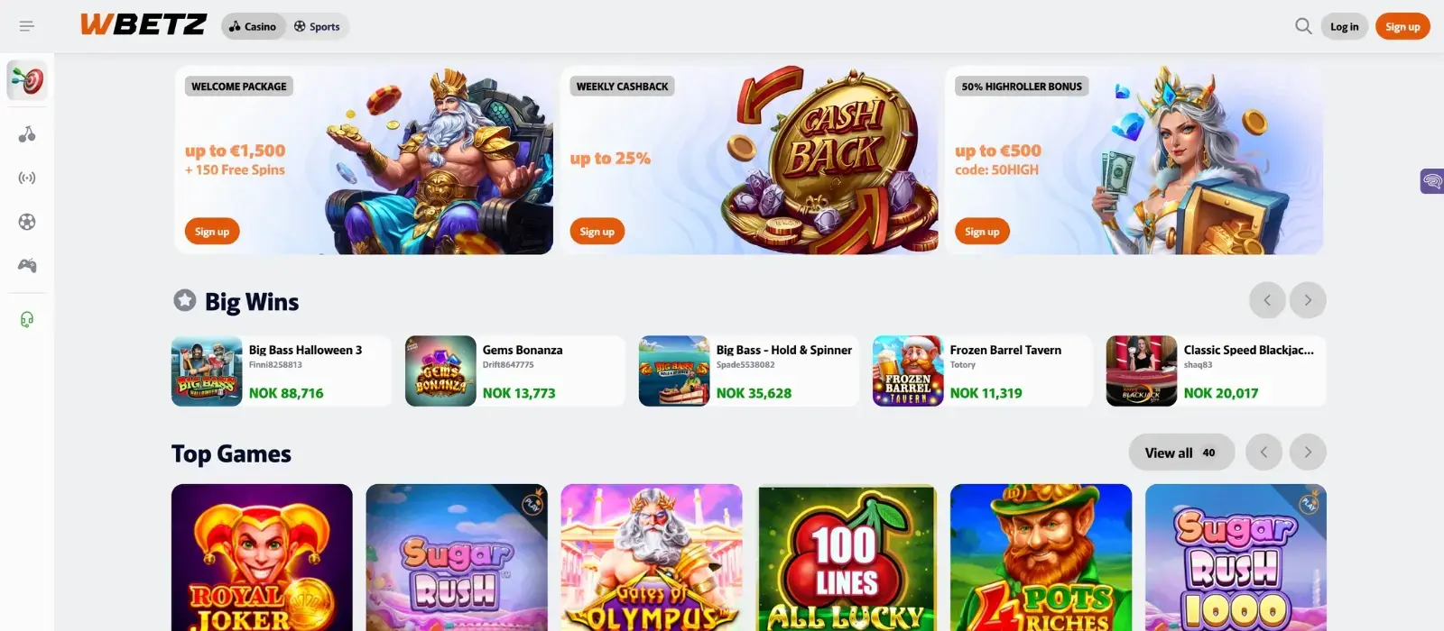 WBetz Casino Online image 1